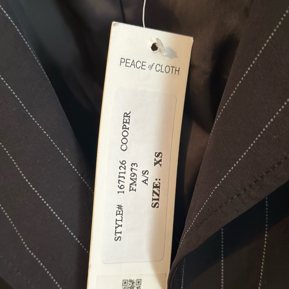 Peace Of Cloth NYC Cooper Zip Car Coat Women’s X-Small Majestic Stripe - Picture 8 of 11